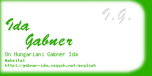 ida gabner business card